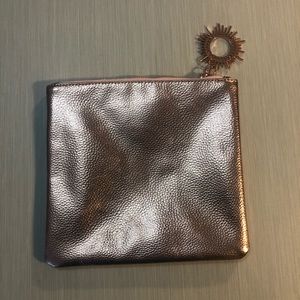 Blush metallic makeup bag or clutch